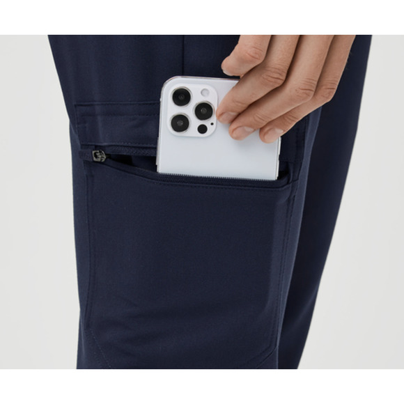 Large - Navy - FIGS scrubs Set - Top and Jogger Pants - Picture 8 of 9